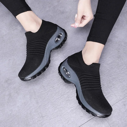 Summer Women Sneakers Thin Woven Mesh Breathable Casual Shoes 2025 New Hiking Thick Soled Shoes for Women Zapatillas De Mujer