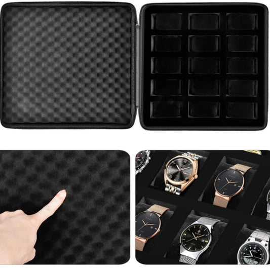 15-Slot Watch Storage Case, Dustproof Scratch-Resistant Oxford Cloth Carry Bag For Travel And Home Storage Organizer