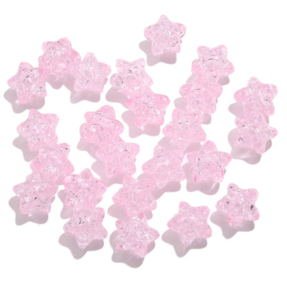 50pcs 11mm Clear Acrylic Burst Beads Candy Color Star Spacer Beads DIY Handmade Beaded For Jewelry Findings Bracelet Accessories