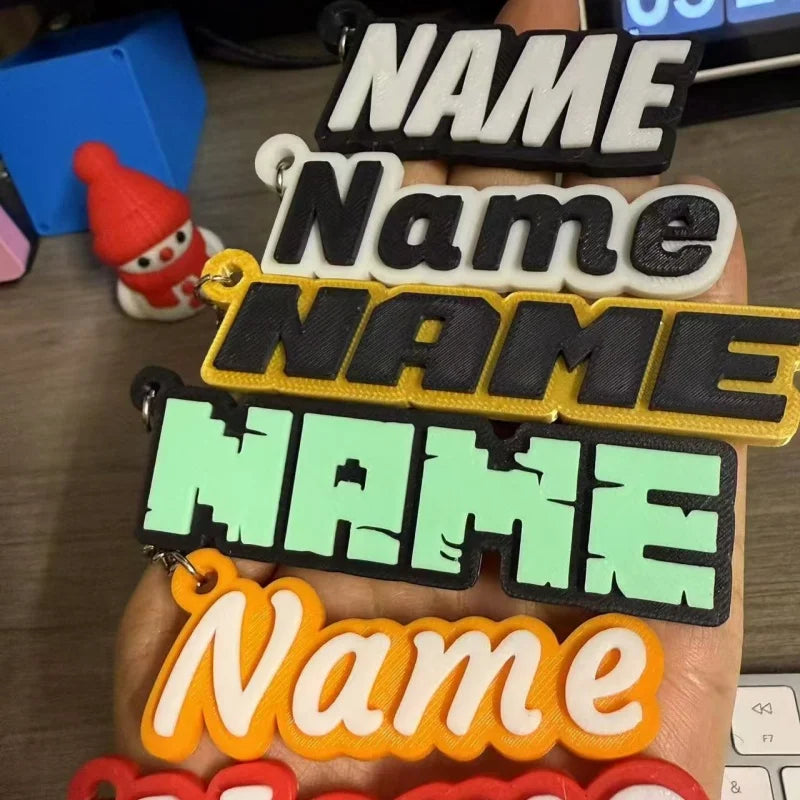 Customized Name Keychain Personalized Luggage Keychain Label Fashion Gift for Friend