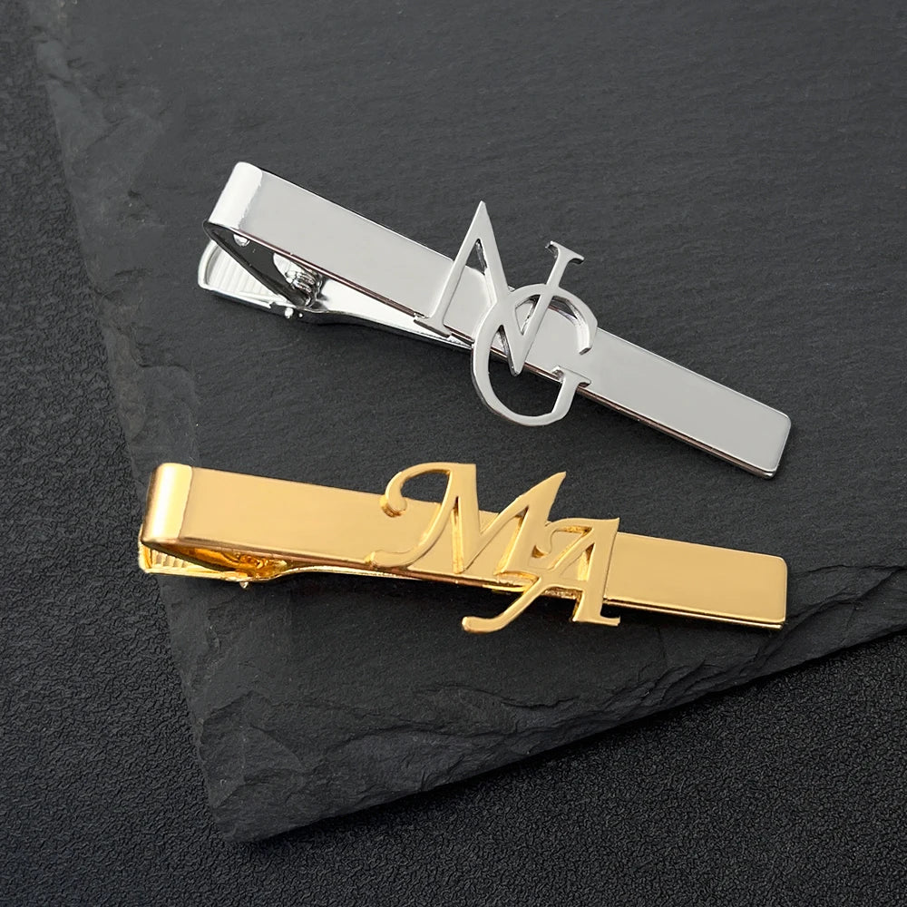 Men's Personalized Mother Child Name Tie Clip Made of Stainless Steel, The Best Men's Jewelry Gift
