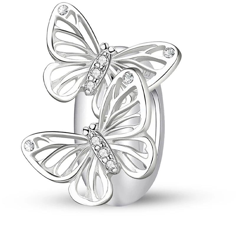925 Sterling Silver Kapibala Owl Panda Elephant Butterfly Charms Beads Fit Original Bracelet Bangle High Quality DIY Jewelry