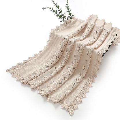 Newborn Baby Blanket Cotton Multi-use Knitted Infant Babies Boys Girls Sleeping Quilts Covers for Stroller 90*70cm Receiving Mat