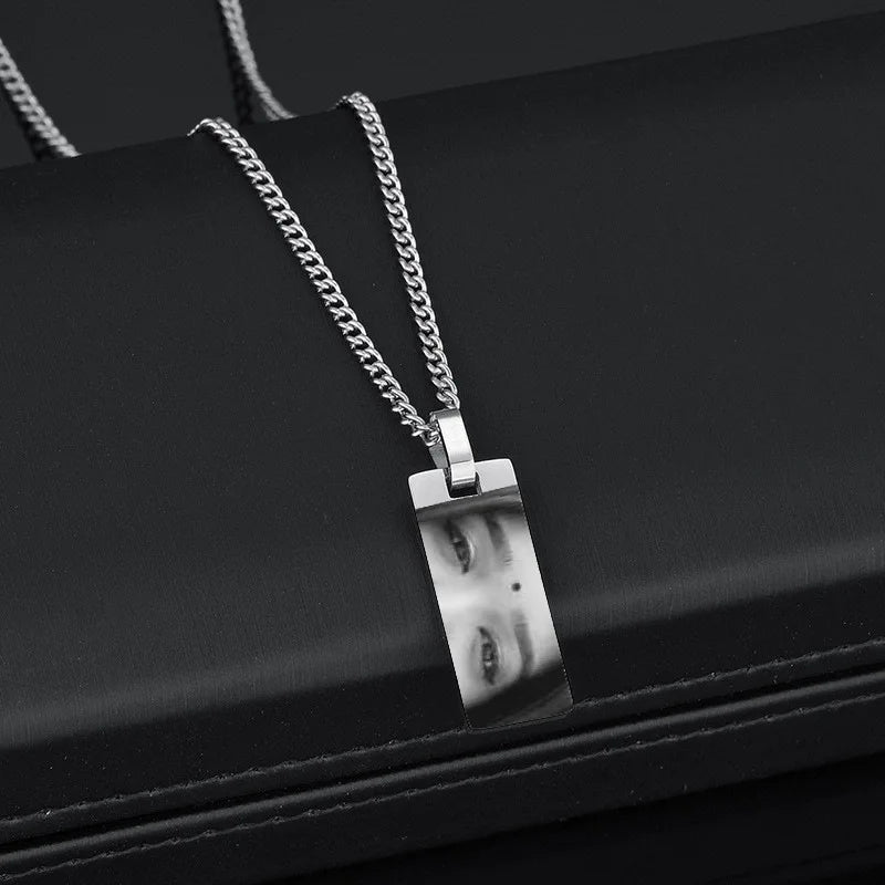 Personalized Eyes Necklace for Men Women Custom Eye Picture Pendant Necklace Engraving Name Necklaces Jewelry Gifts for Him Her