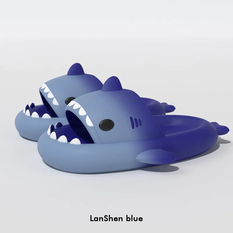 Couples Shark Slippers Women Cartoon Sandals Fashion Men Flip Flops Indoors Bathroom Cute Summer Outdoor Beach Slides Shoes
