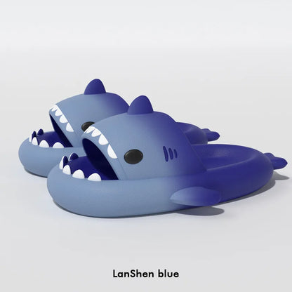 Couples Shark Slippers Women Cartoon Sandals Fashion Men Flip Flops Indoors Bathroom Cute Summer Outdoor Beach Slides Shoes