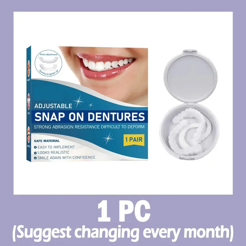 Instant Adjustable Snap-On Denture Kit | Medical-Grade Invisible Teeth for Gap Repair & Temporary Crowns