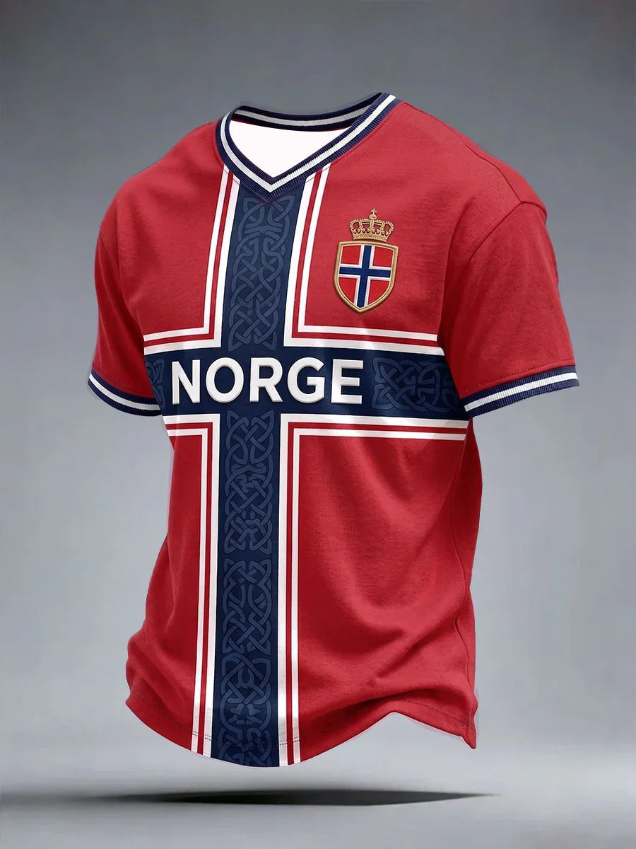 2026 Edition Norwegian Fans Football Training T-Shirt - 3D Print - Fashionable, Comfortable and Breathable - Family Clothing