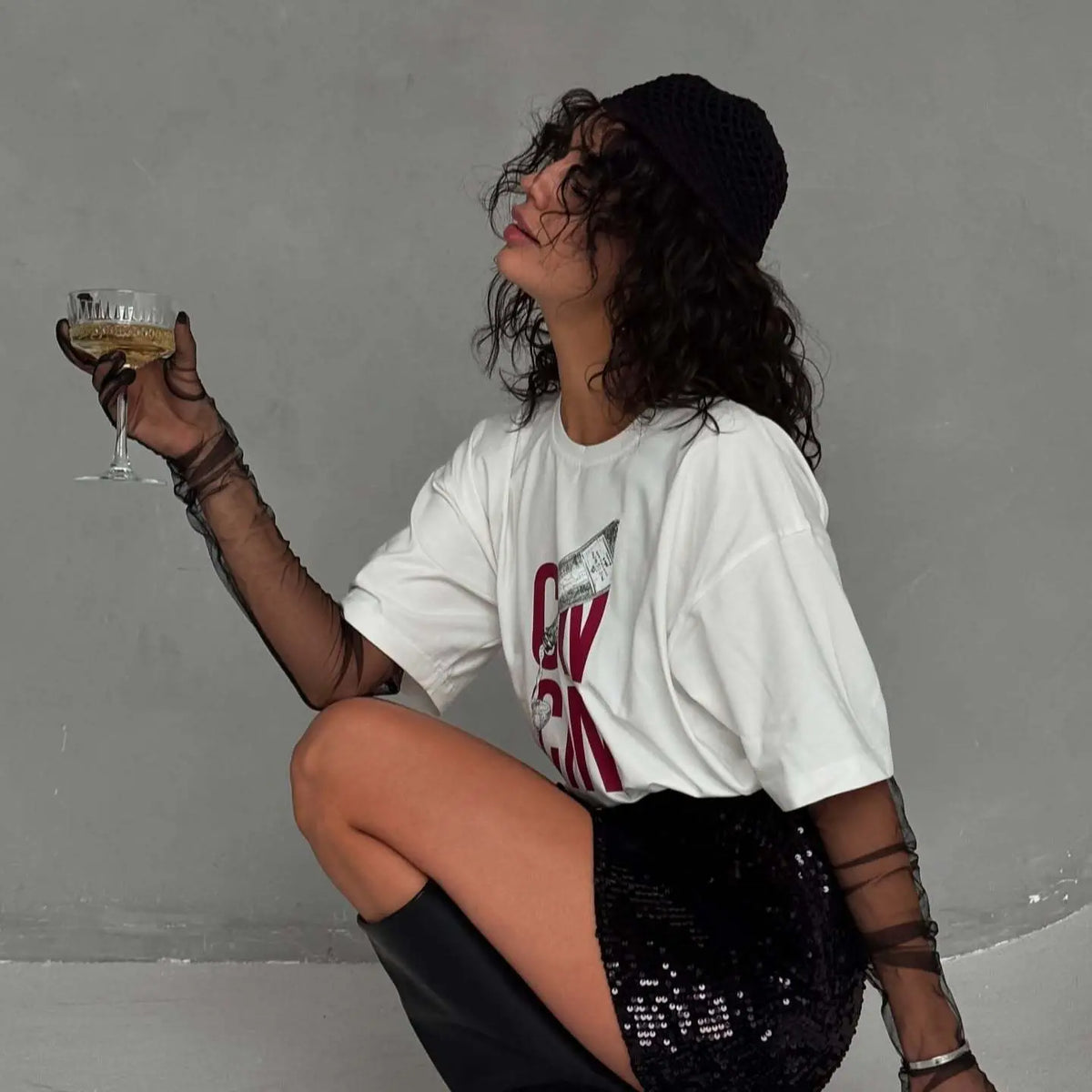 American Retro Simple Letters Women Printed T Shirt Ins Pure Cotton Trendy Couple Round Neck Street Clothing Short Sleeved Tops