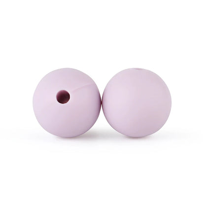 50Pcs/Lot 15mm 9mm 12mm Silicone Beads for DIY KeyChains Jewelry Making Pen Necklace Bracelet Round Loose Beads Choose Color