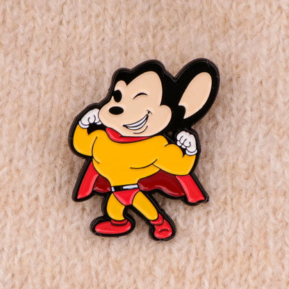 Cartoon Mouse Brooches For Women Funny Animal Enamel Pin Metal Badge Jewelry Clothing Backpack Accessories Friends Gift