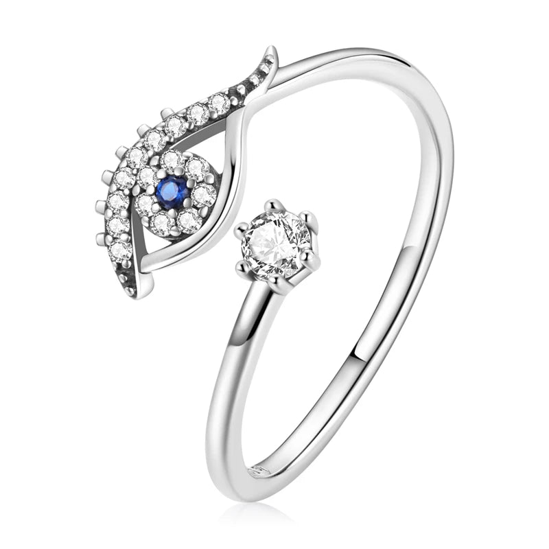 WOSTU 925 Sterling Silver Pet Cat Stackable opening Ring For Women Snake Dog Adjustable rings Fine Jewelry Party Birthday Gift
