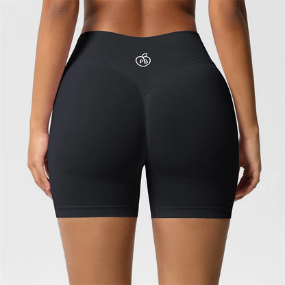 Women Bum Three Waist Sections Sports Shaping Shorts Seamless Sports Shorts For Women Cycling Jogging Fitness High Waist Push Up