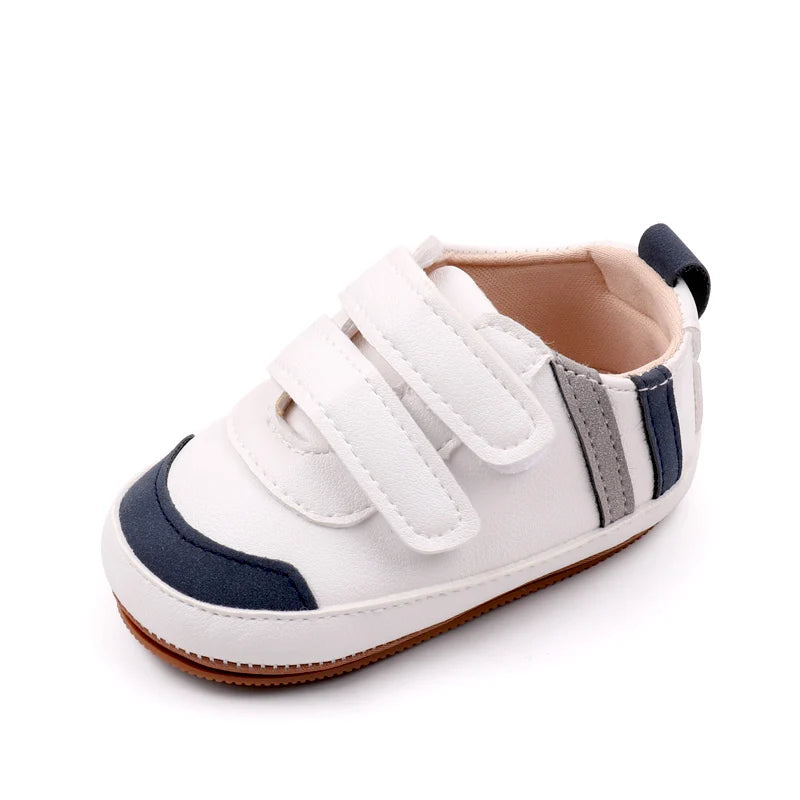 Baby Shoes Soft PU PVC High Quality Anti-slip Sole Newborn Toddler Prewalking Sneaker Spring and Autumn Style 2024 New  BXC3223