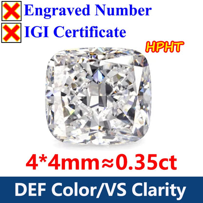 GH Color Oval HPHT Lab Grown Diamond No IGI Certificate 3EX DEF Color VS Clarity Pear CVD Lab Grown Diamond Gems