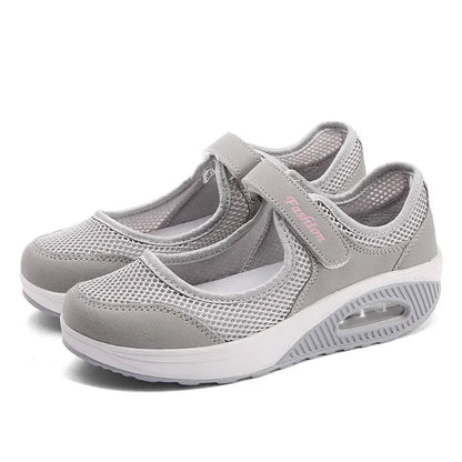 Women's Light Fashion Breathable Mesh Wedge Heels Shoes Casual Shoes Mesh Outdoor Sports Running Designer Sneakers 2024