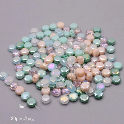 Multiple Styles Shapes Heterogeneous Multi-color Faceted Crystal Glass Beads for Jewelry Making DIY Necklace