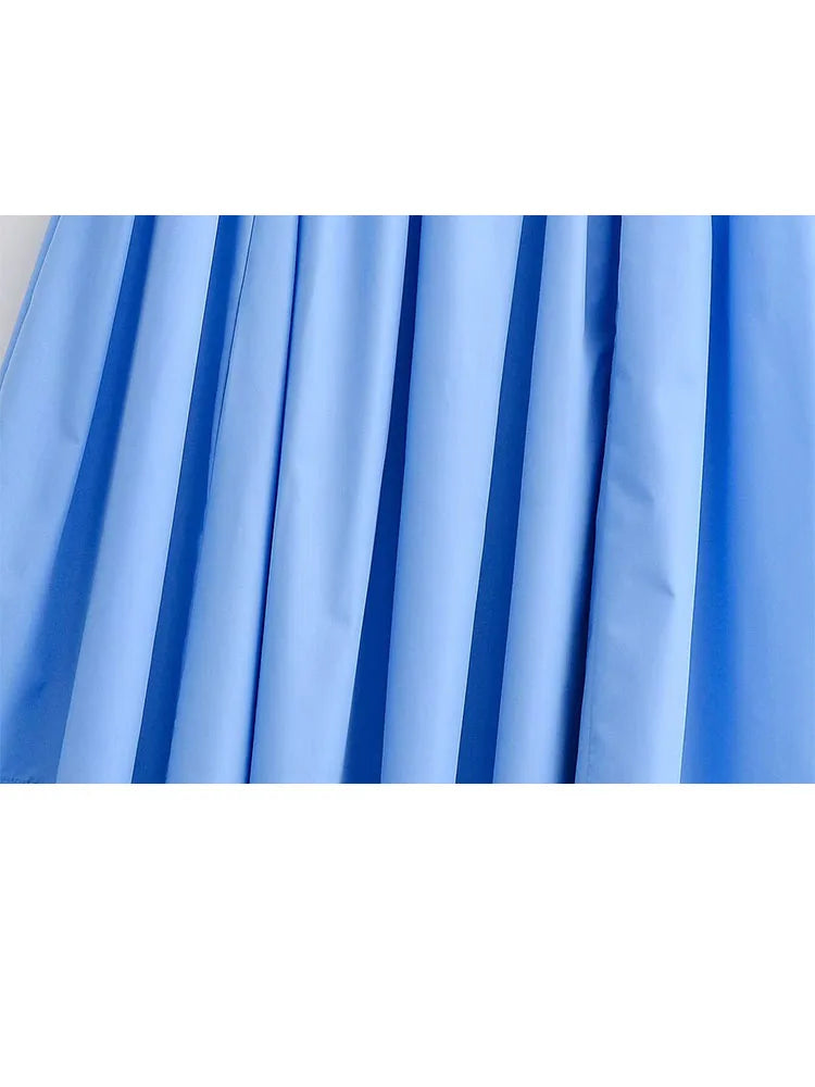 HH Women Spring Fashion Versatile Elegant Puffy Solid Long Skirt Female High Waist Zipper Casual Temperament Simple A-Line Skirt