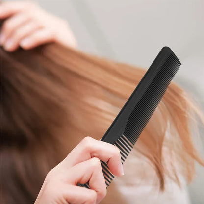 1/3/6/12/24pcs Fine Cutting Wide Tooth Hair Barber Carbon Fiber Salon Hairdressing Comb Heat Resistant Styling Grooming Comb