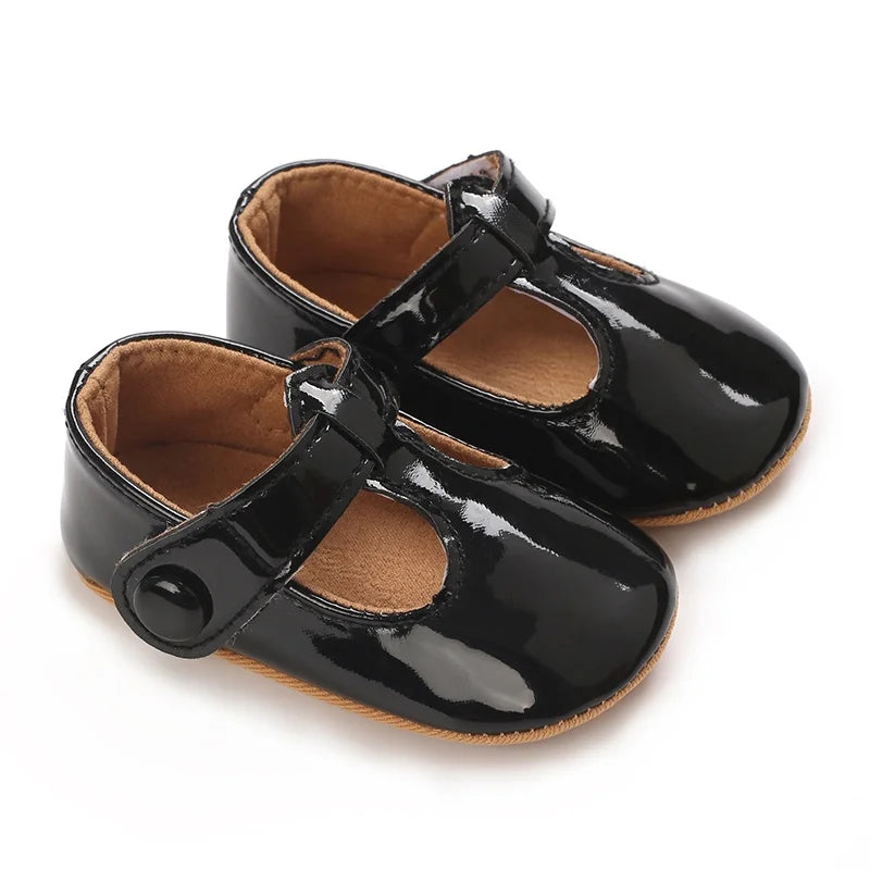 Baby Learning Walk Shoes,Multi Color Patent T-Strap Mary Jane Shoes,Soft Fashion Infant Daily Footwear for Baby Girls 0-1 Year