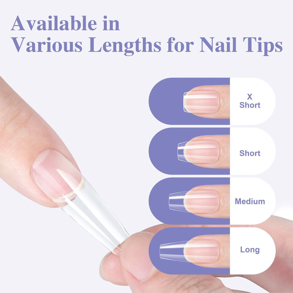 160/320pcs False Nails Full Cover Press-On Nails Coffin Stiletto Soft Gel False Nails Pieces for DIY Nail Extension salon tools