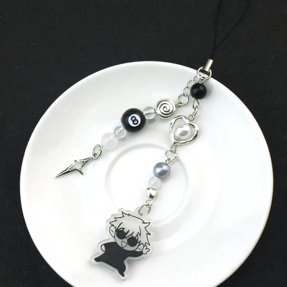 Anime Keychain Geto Suguru Satoru Gojo JJK Phone Charm Accessories Pendant Keyring Bag Jewelry Gift