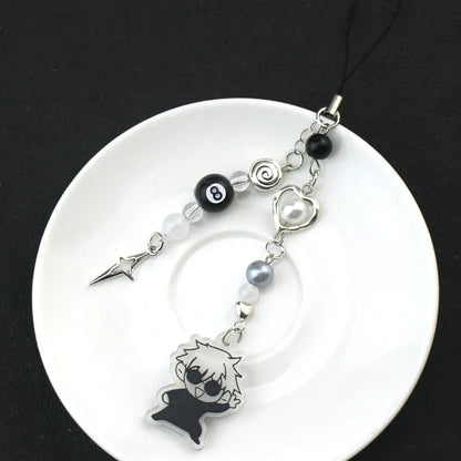 Anime Keychain Geto Suguru Satoru Gojo JJK Phone Charm Accessories Pendant Keyring Bag Jewelry Gift