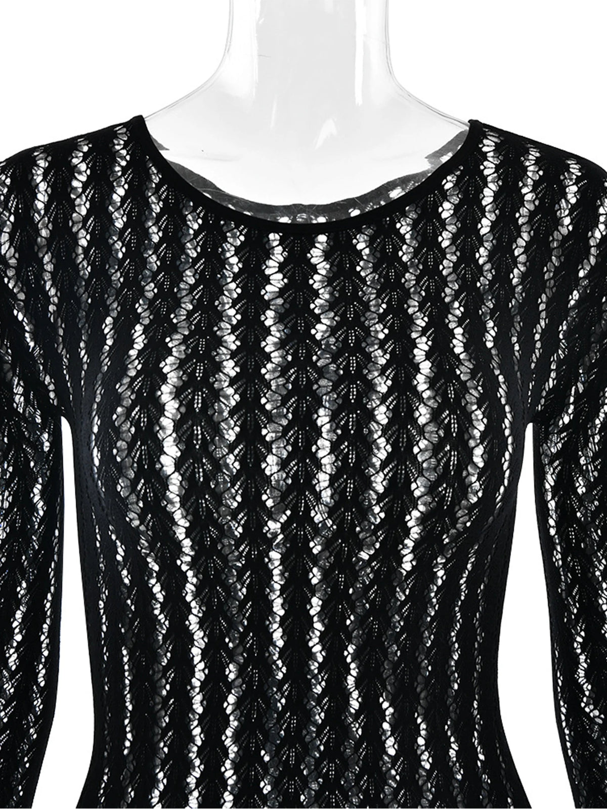 Sexy See Through Jumpsuits for Woman Summer One Pieces Night Club Party Romper Jumpsuit Women Black Long Sleeve Bodycon Jumpsuit