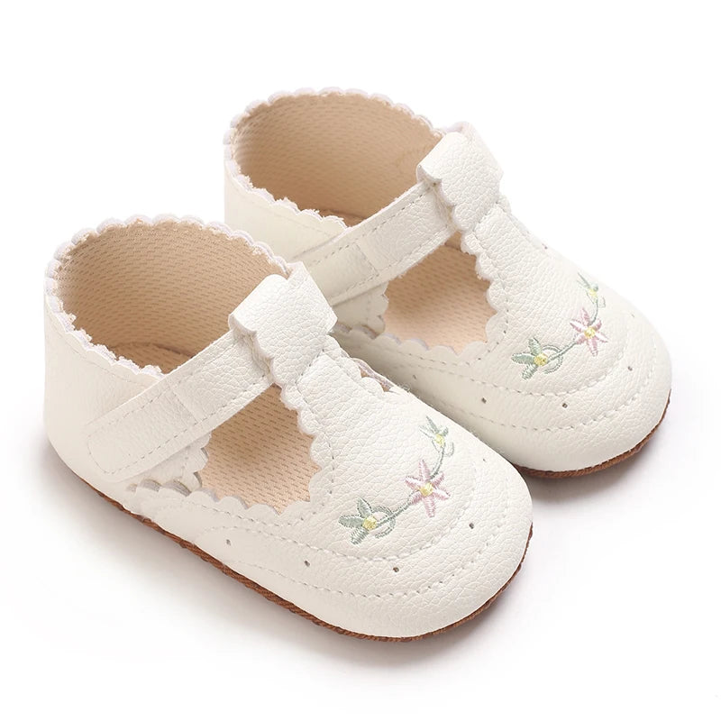 0-18M Baby Girl Princess Shoes Cute Printed Soft Cloth Bottom Anti slip Spring and Autumn Princess Shoes First Step Shoes