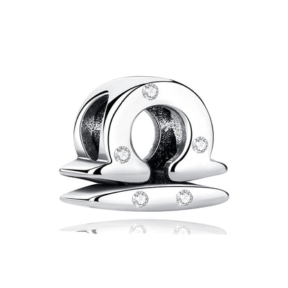 Original 925 Sterling Silver Charms Beads 12 Zodiac A-Z Letters Virgo Aries Fit Brand Bracelets Necklaces Jewelry For Women