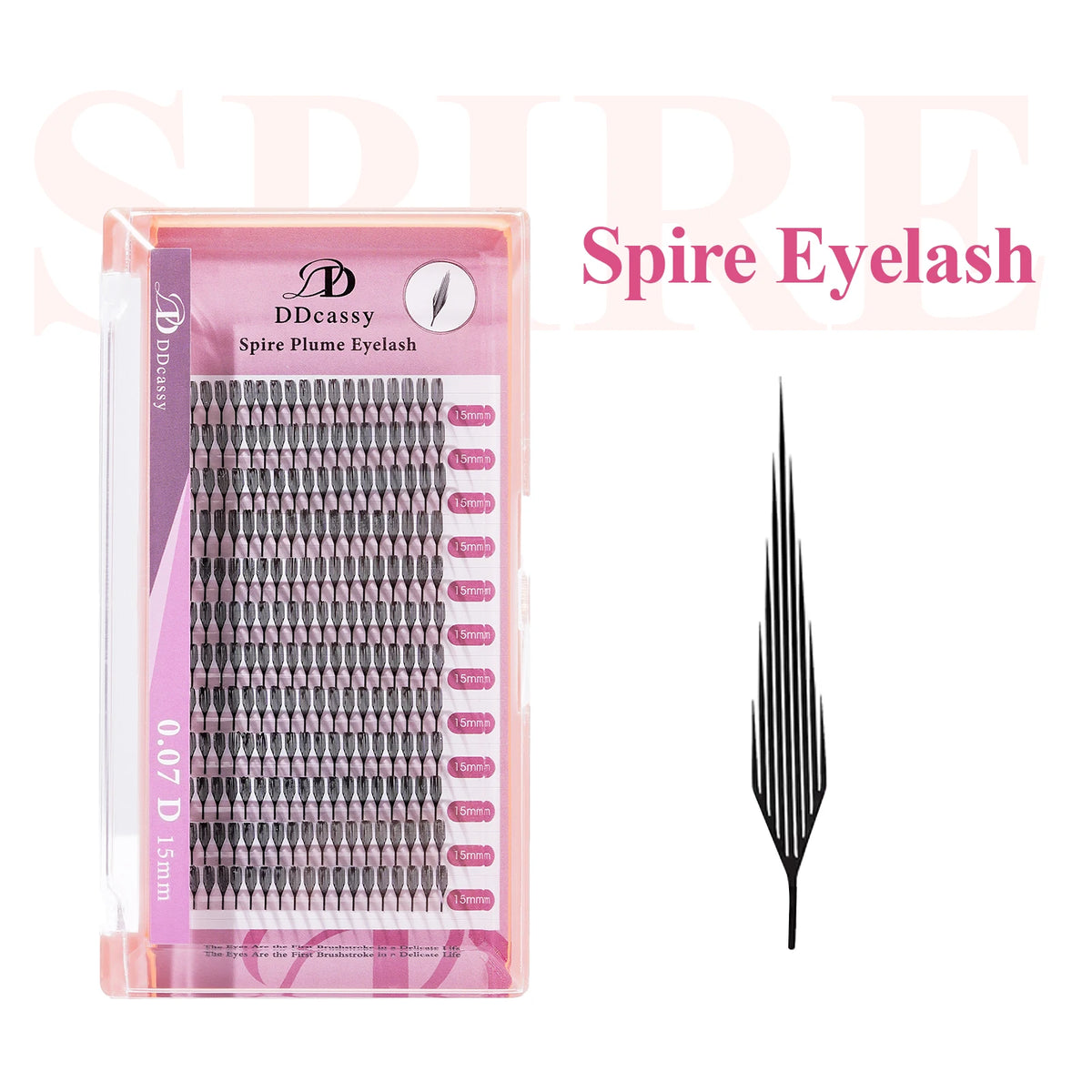 M LU Curl Narrow Spire Anime Comic Premade Fans Spire Lash Blisters Pestanas Lashes Feather Plume Shape Manga False Eyelash