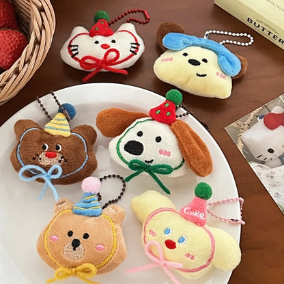3/4/6 Pcs Cute Little Animal Doll Pendant, Versatile Toy Accessory, Keychain Pendant