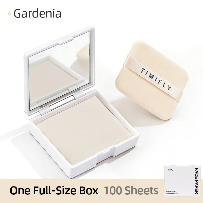 100Pcs Oil Blotting Paper Matting Face Oil Control Wipes Facial Oil Absorbing Sheet Portable Refillable Facial Blotter with Case