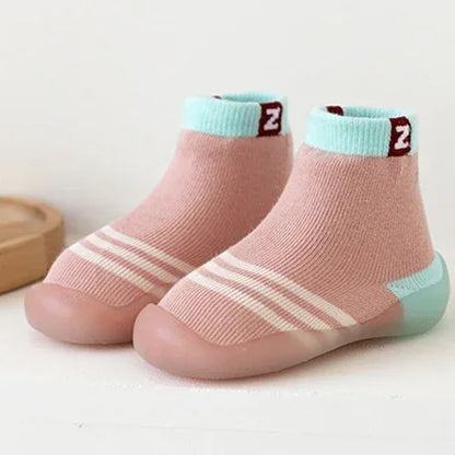 Baby Socks Shoes Infant Color Matching Cute Kids Boys Shoes Doll Soft Soled Child Floor Sneaker BeBe Toddler Girls First Walkers