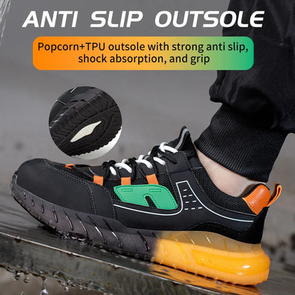 Men Work Safety Shoes Indestructible Breathable Air cushion Work Sneakers Puncture-Proof Safety Boots Protective Security Shoes