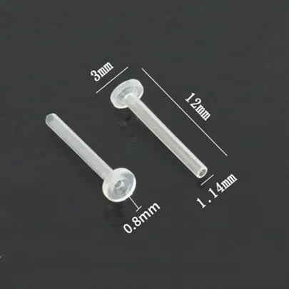 50 PCS 8/11/12mm Anti-allergy Tube Sleeve Back Plugs Tube Stud Earrings Safety Pad Protector DIY Jewelry Findings