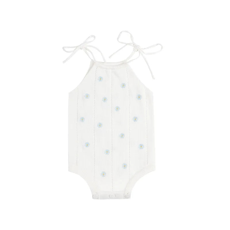 Baby Girls Bodysuits Sleeveless Newborn Girls Onesie Knit Outfits Infant Playsuits Children Clothes