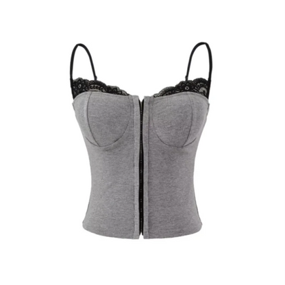 Women Spaghetti Strap Corset Top Female Panelled V-neck Sleeveless Backless Slim Fishbone Blouse 2026 Lady Party Evening Tops