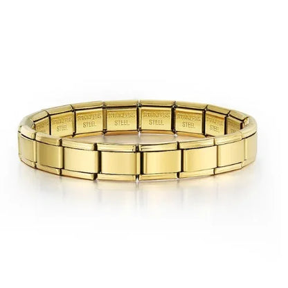 2025 Fashion Functional Elastic Bracelet Modular Bulk Italian Charms Links Fit Bracelet Stainless Steel Jewelry Wholesale