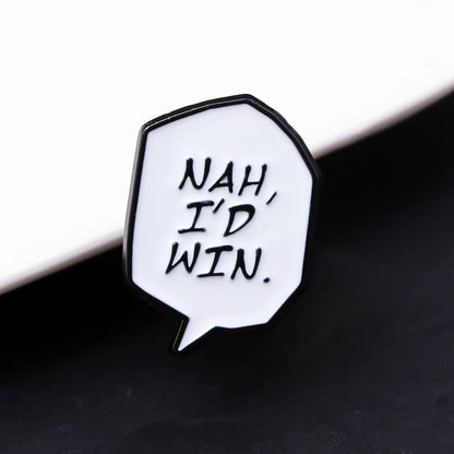 Anime Jujutsu Kaisens Metal Enamel Brooch English Letters NAH ID WINK Pin Cosplay Props Fans Gift Men Women Backpack Jewelry