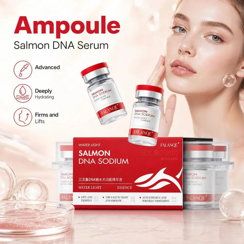 Salmon DNA Sodium Anti-wrinkle Serum Ampoule Fade Fine Lines Collagen Essence Facial Moisturizing Whitening Firming Skin Care