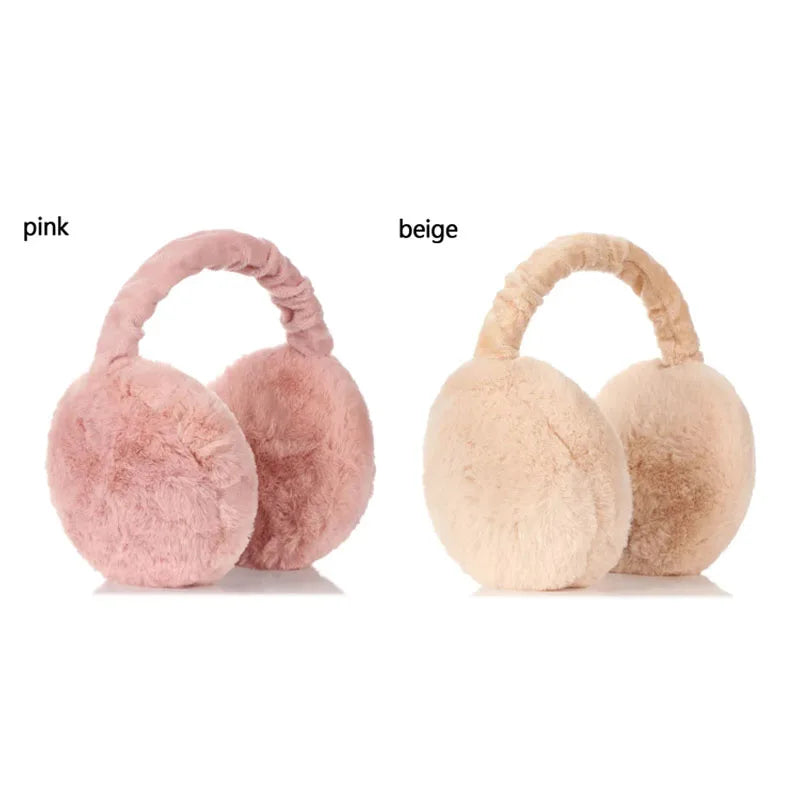 2/6pcs Solid Color Soft Plush Ear Warmer Winter Warm Earmuffs Fashion Ear Cover Outdoor Cold Protection Ear-Muffs