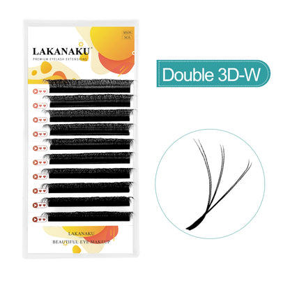 LAKANAKU YY/3D/4D/5D/6D W Clover Eyelashes Extension Cilios Extensiones De Pestañas Premade Fans Eyelash Extensions Volume