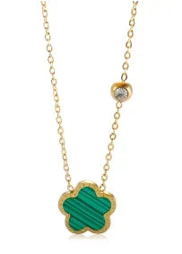 Stainless Steel Vintage Textured Delicate Necklace