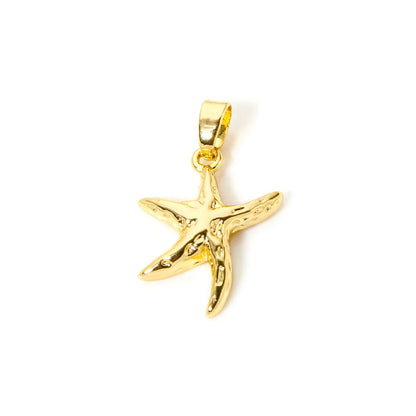 2 Pcs Brass Ocean Charms Gold Plated Dolphin Starfish Fish Seahorse Pendant For DIY Necklace Bracelet Making Jewelry