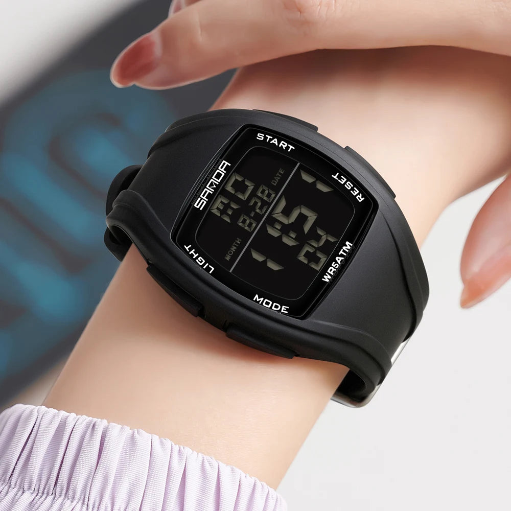 SANDA Sport Watch for Woman Waterproof Luminous Date Ladies Electronic Watches Digital Display Women's Wrisywatches Female Reloj