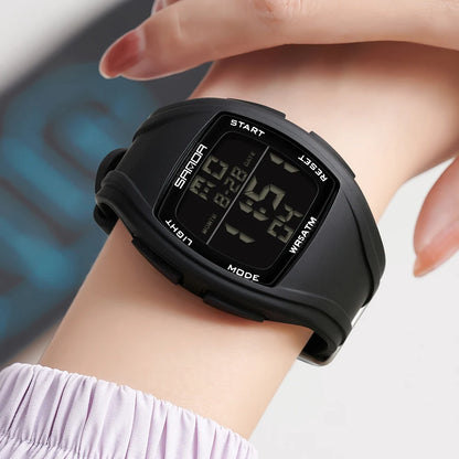 SANDA Sport Watch for Woman Waterproof Luminous Date Ladies Electronic Watches Digital Display Women's Wrisywatches Female Reloj