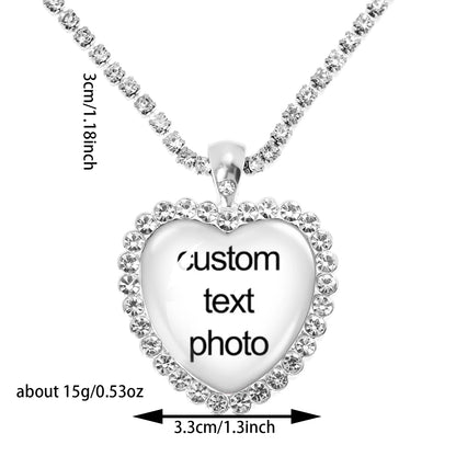 Personalized Necklaces For Personalised Custom Pendant Peach Heart Necklace Glass Pendants Mum Dad Baby Custom Gifts Jewelry