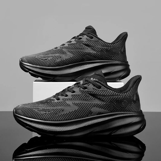 Men's Running Shoes Jogging Breathable Cushioning Trainer Race Outdoor Luxury Shoes Couple Non-Slip Sneakers Mesh Off-road Shoes