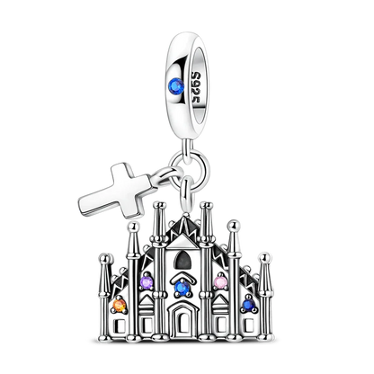 925 Sterling Silver Famous Buildings Charms Bead Milan Cathedral Colosseum Eiffel Tower Dangle Fit Original Bracelet DIY Jewelry